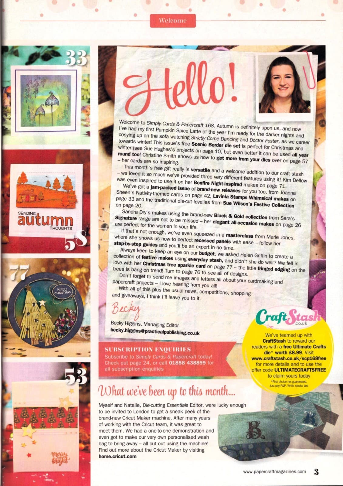 Simply Cards & Papercraft Christmas Issue 168 with Dies Cards for Men 2