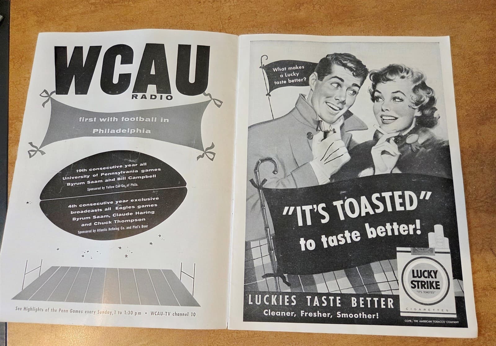 New York Giants vs Philadelphia Eagles NFL Program December 12, 1954 Connie Mack 2