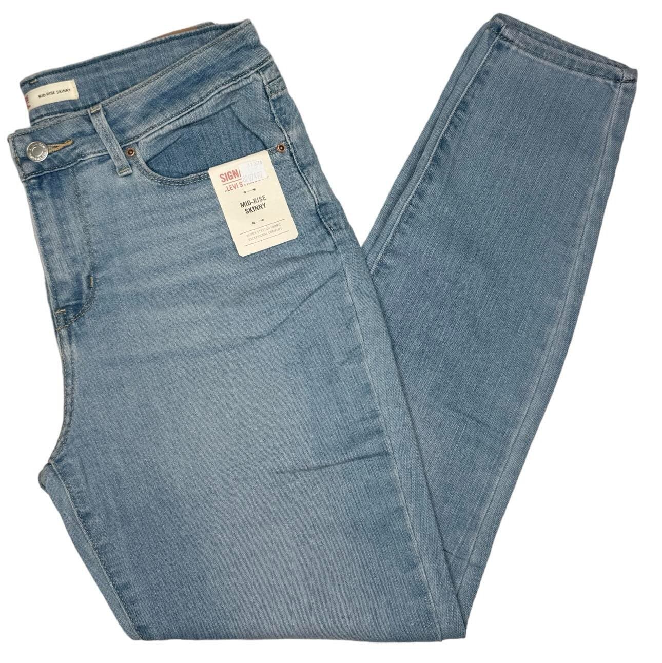 Signature By Levi Strauss #11374 NEW Women's Mid-Rise Stretch Skinny Jeans 4