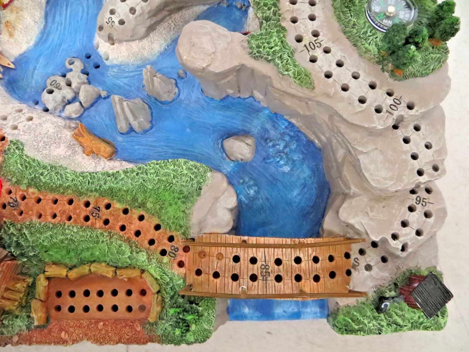 Rare Cribbage Board Summit Trail Two Track Outside Inside Unique Game 6