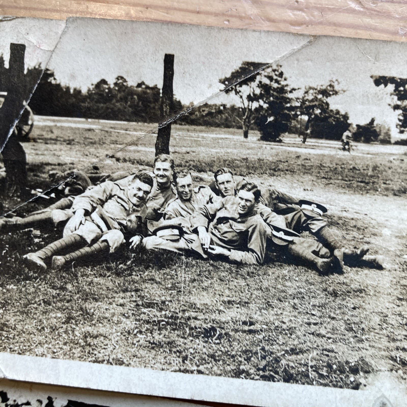 WWI Photos Trainee Army Officers x2 11x7cm 2