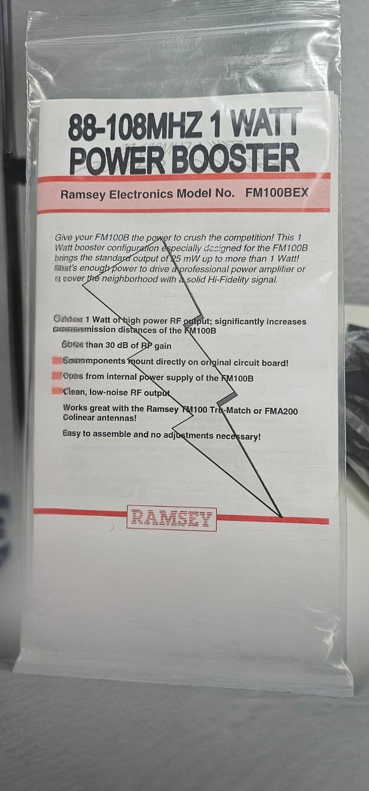 NEW-Ramsey FM-100BEX Stereo Transmitter (Export Model) - Please See Description 4