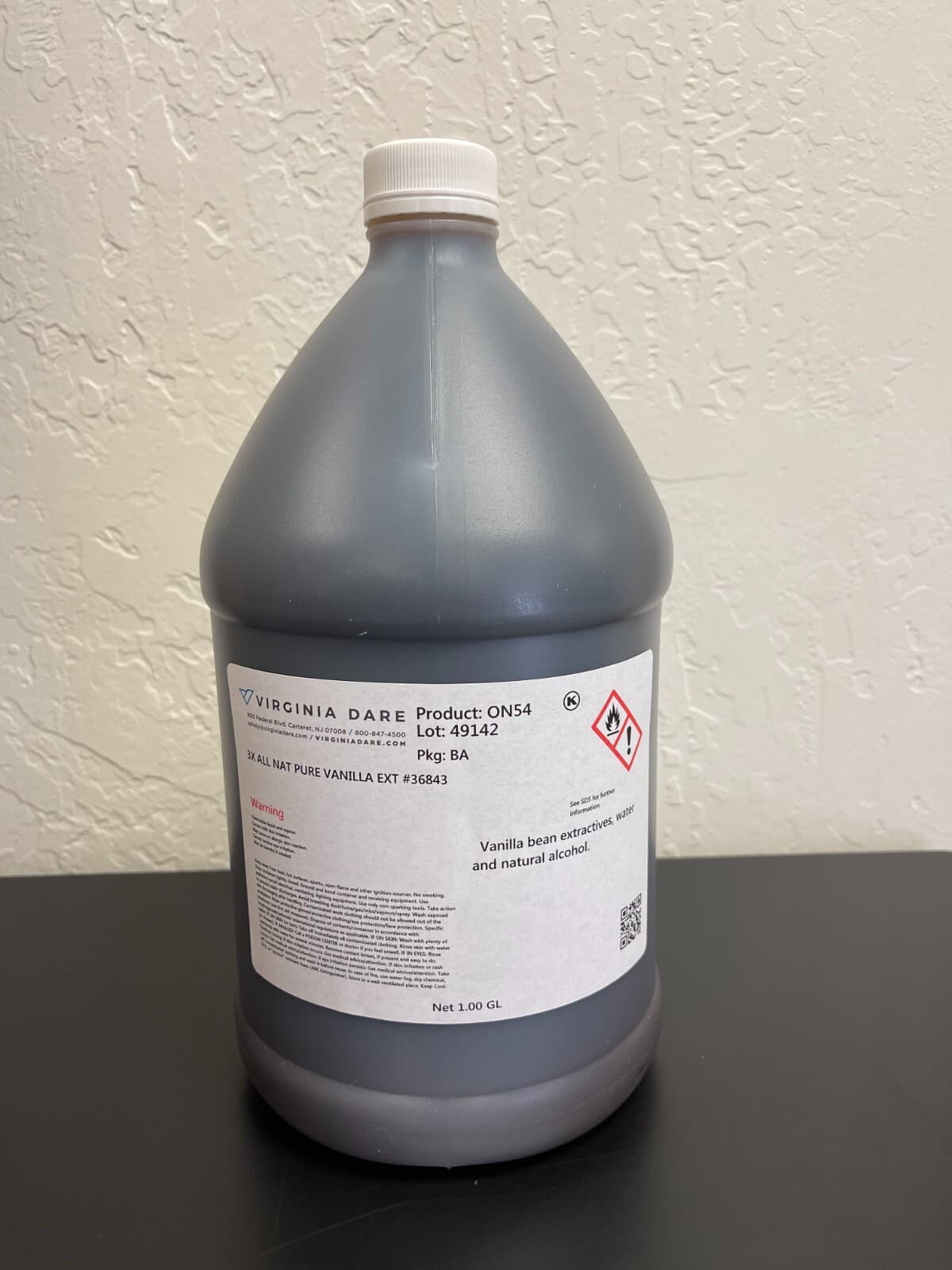 Virginia Dare All Natural Vanilla Extract 3X - 1 gallon