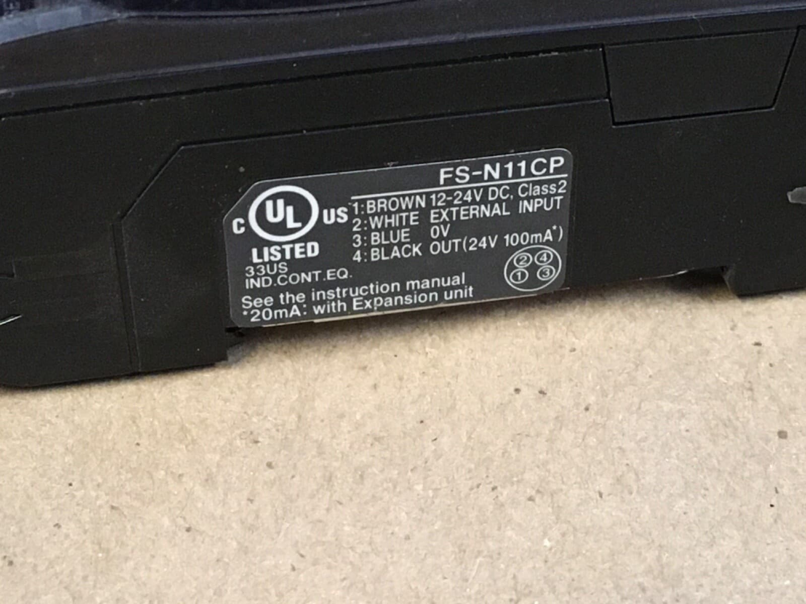 Keyence FS-N11CP Digital Fiber Optic Amplifier Sensor 12-24VDC Class 2  (KB) 3