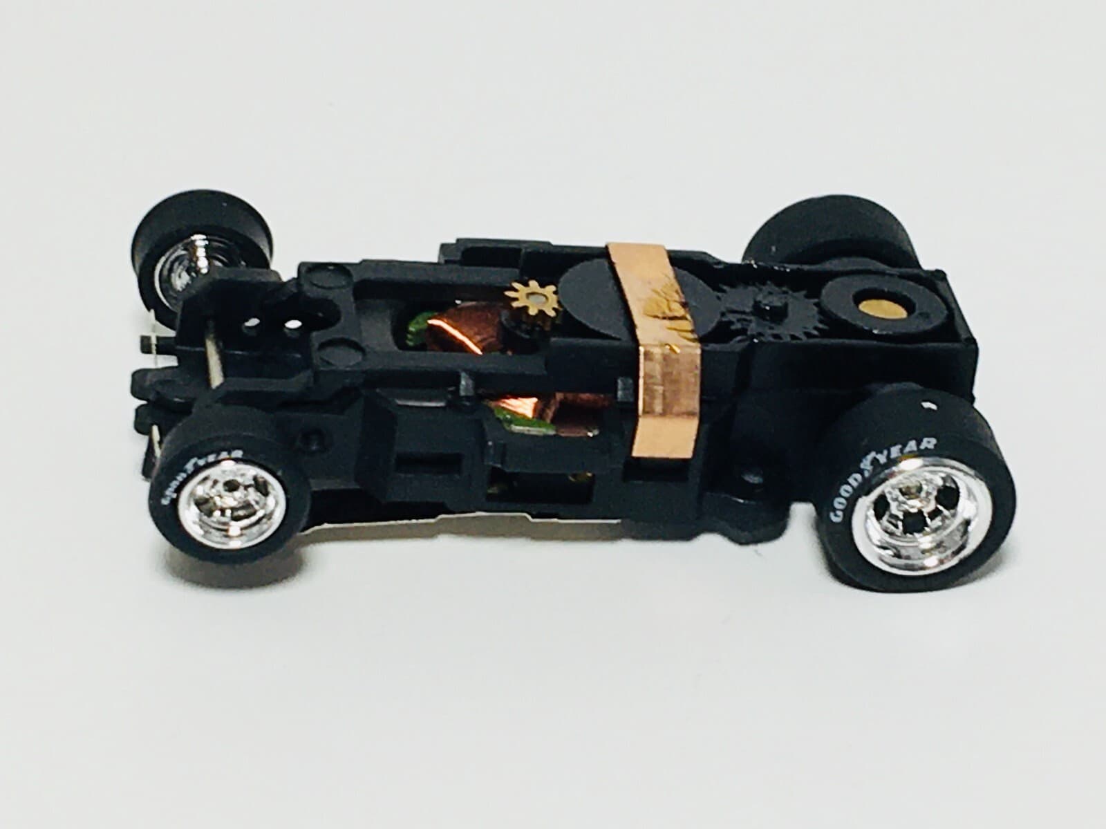 Auto World 4 Gear Chassis, Chrome Wheels, Good Year Tires, Brand New 2