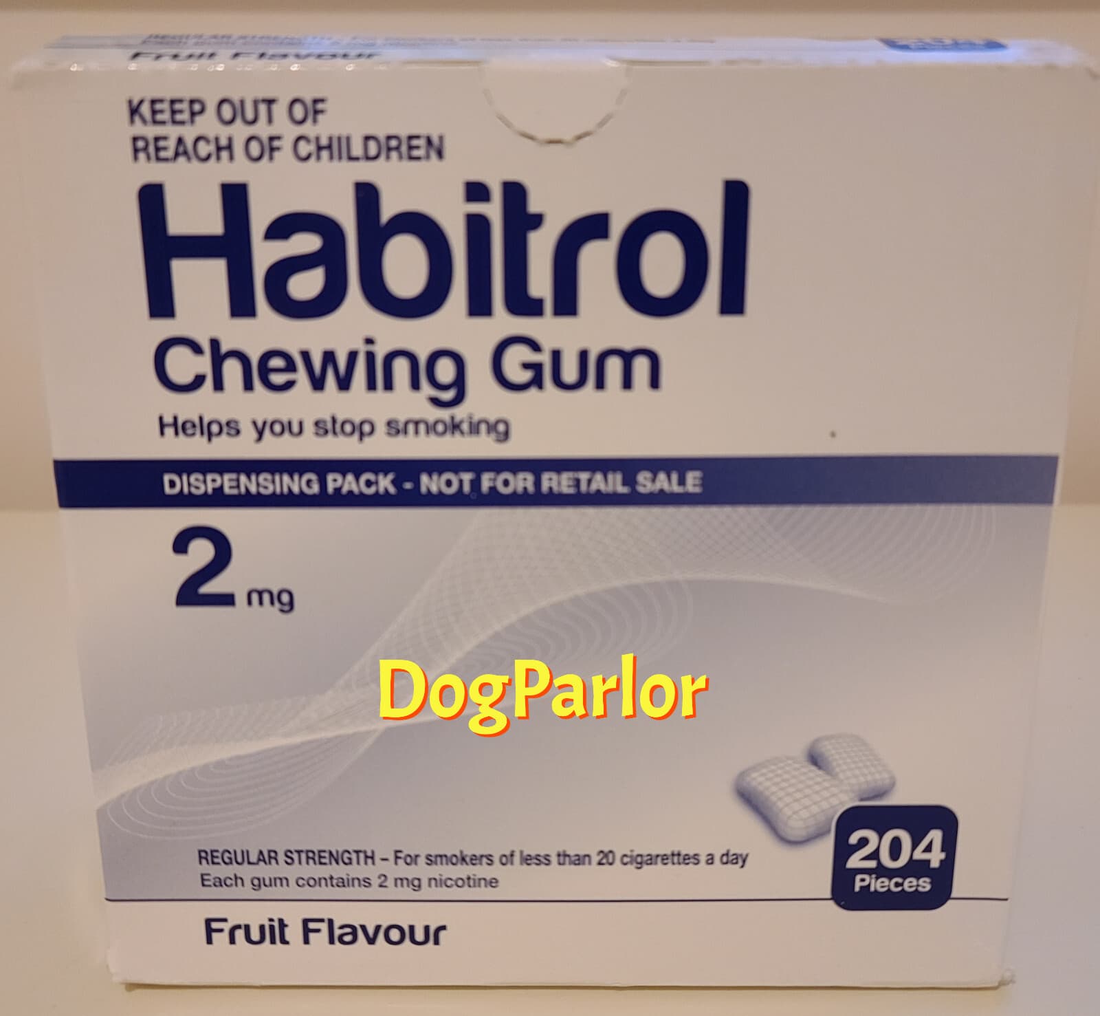 Habitrol Nicotine Gum 2mg Fruit 204 Pieces Fresh 03/2027