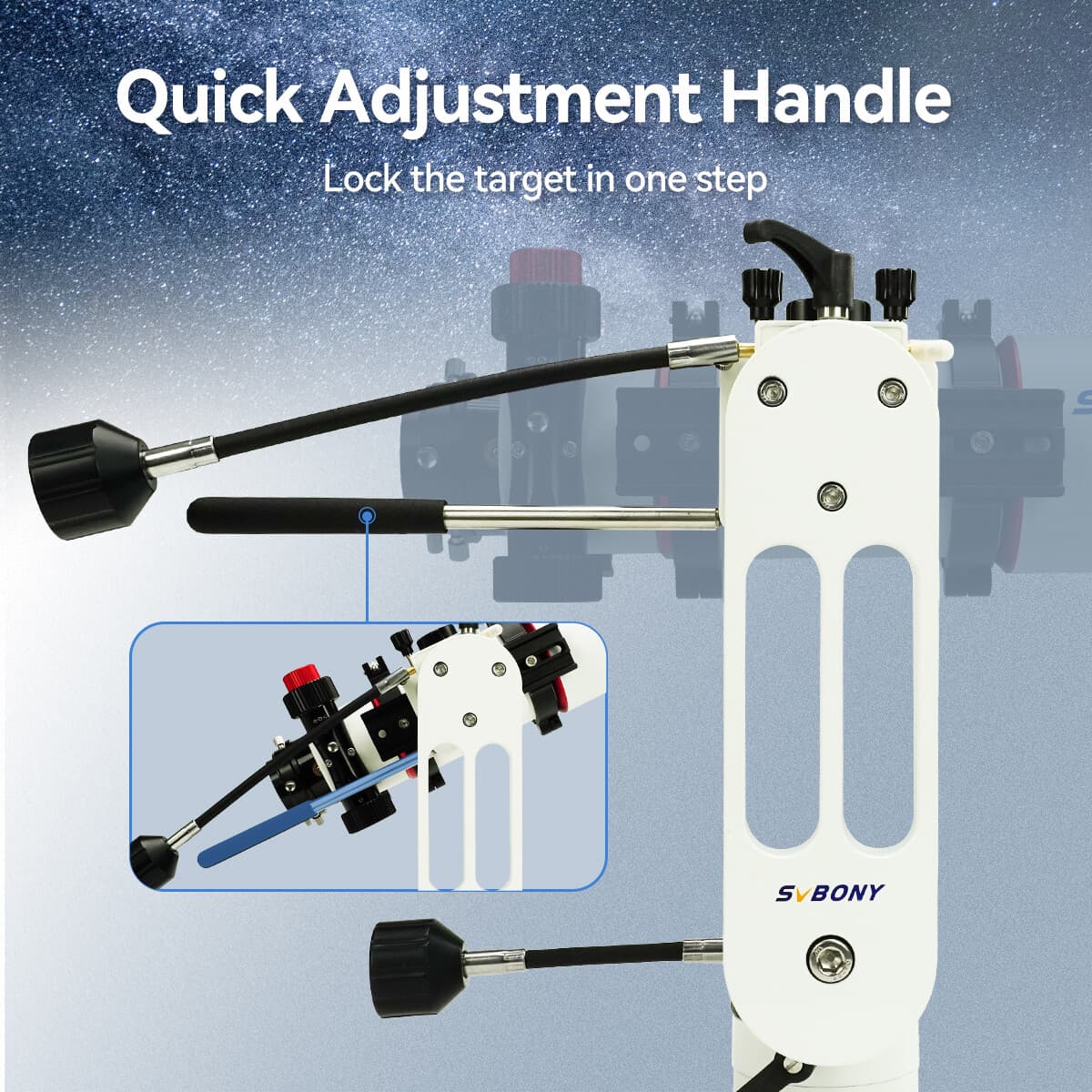 SVBONY SV225 Telescope Mount 360° Adjustable Angle Alt-Azimuth Visual Astronomy 6