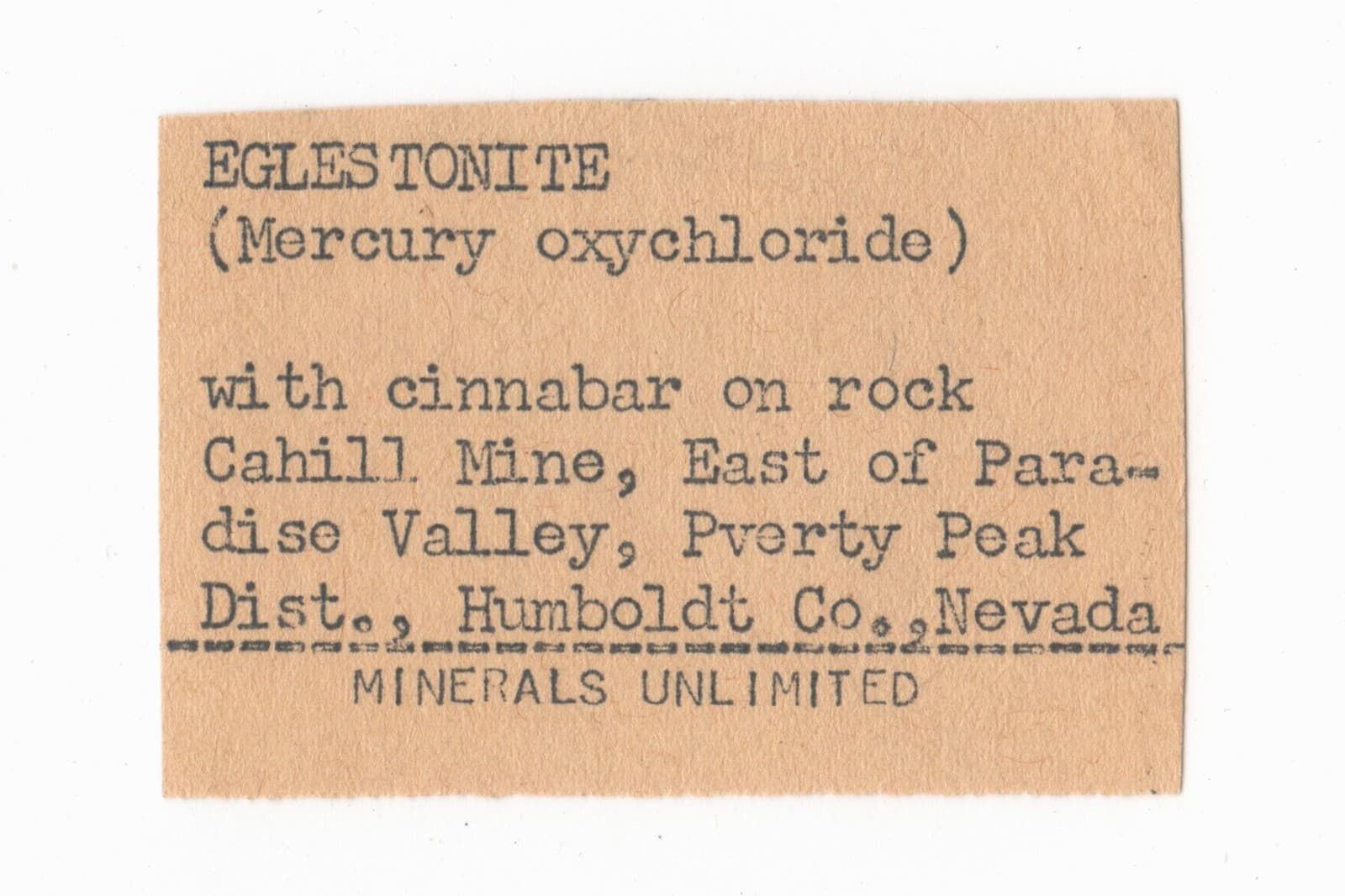 JH24845 Calomel, Eglestonite, Cahill Mine, Cahill Mine 5
