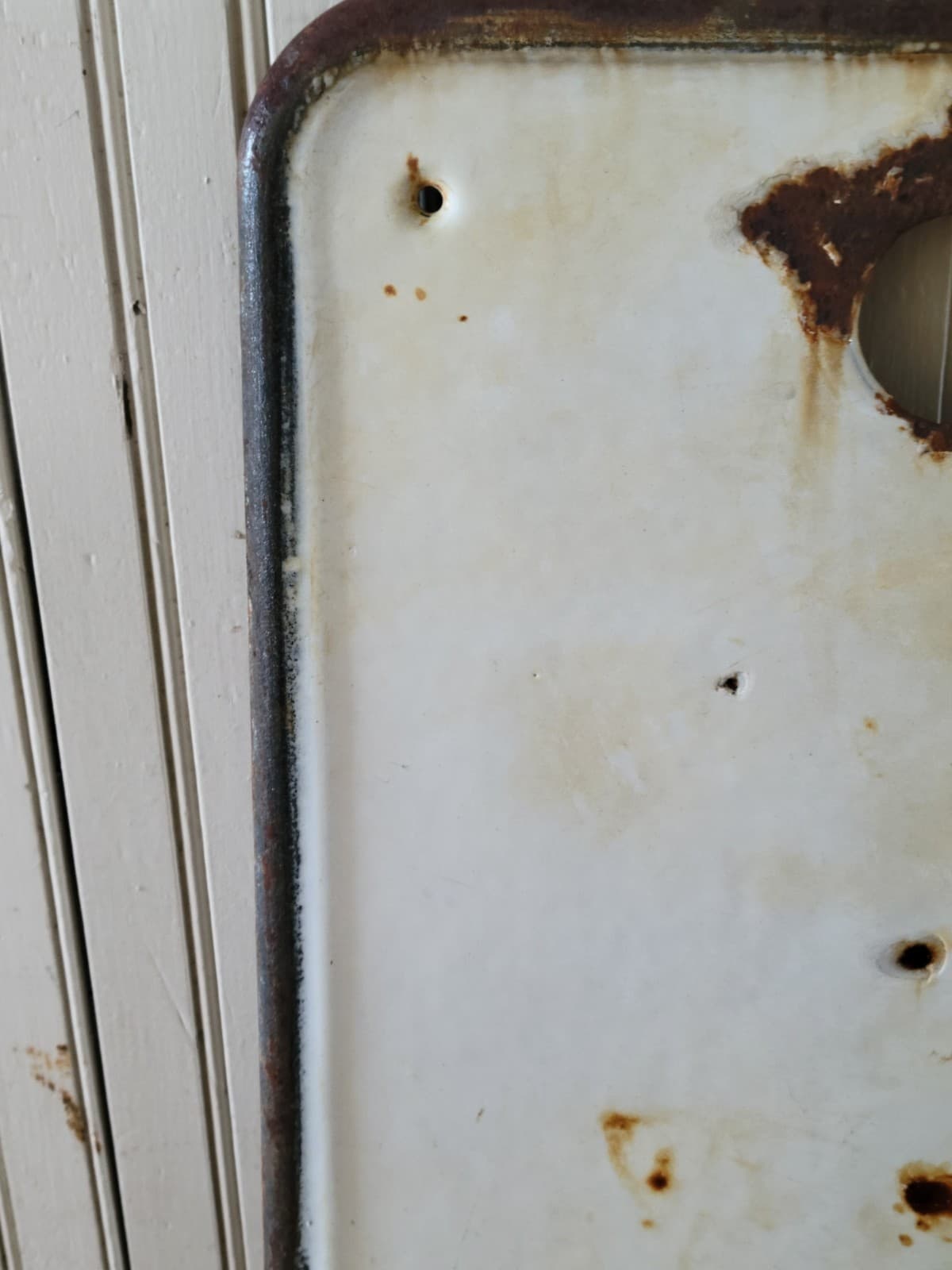 WoW Antique French Chippy CRACKLED Cast Iron Wall Garde Planter Fountain PATINA  6