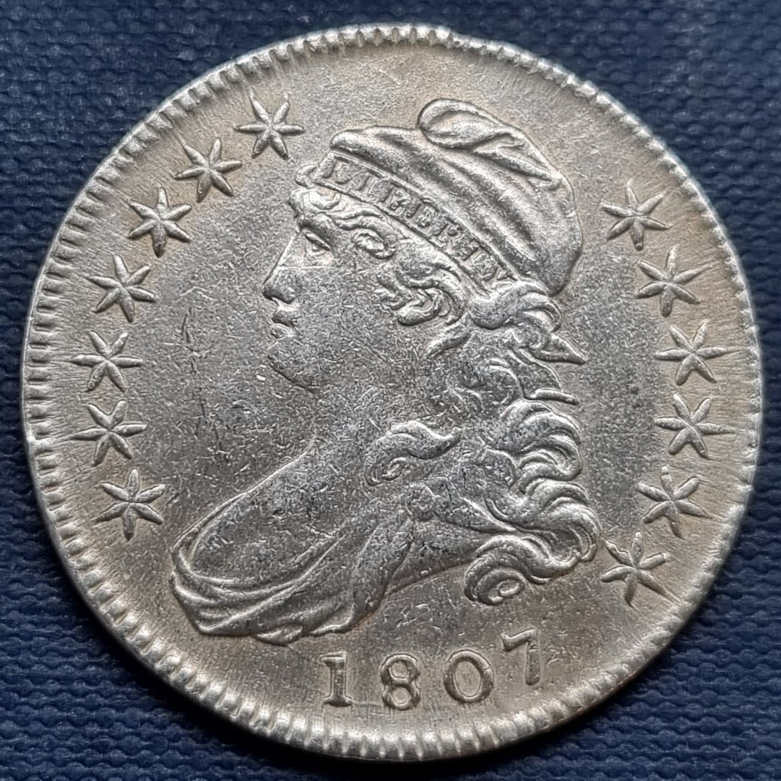 1807 Capped Bust Half Dollar 50c High Grade XF - AU #93683