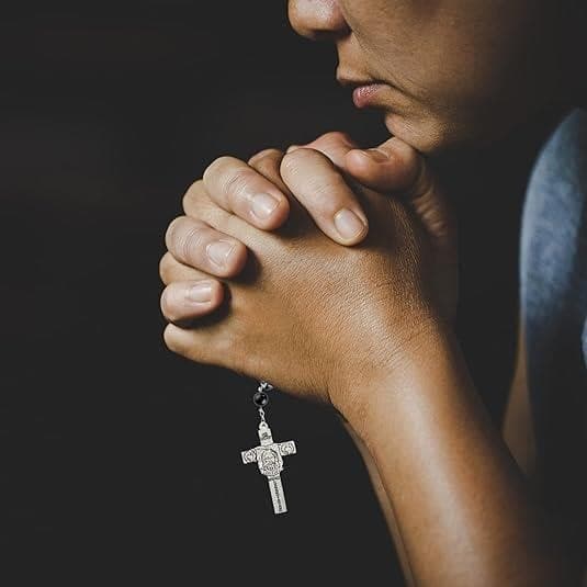 Holy Face of Jesus Christ Chaplet Capped Bead Rosary With Prayer Card 16.5 In 6