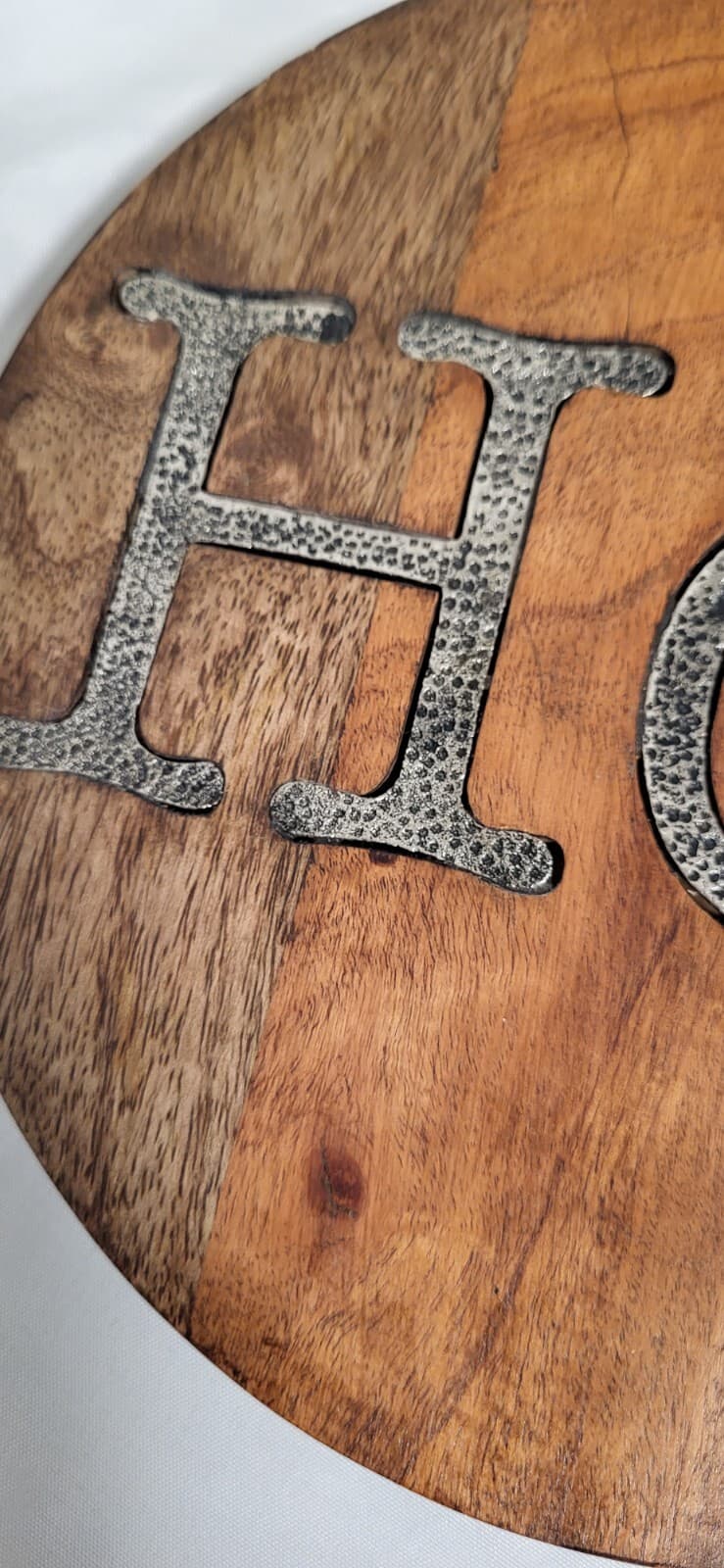 Mud Pie Circa Trivet Wood Metal Hot Plate 8 inch 5