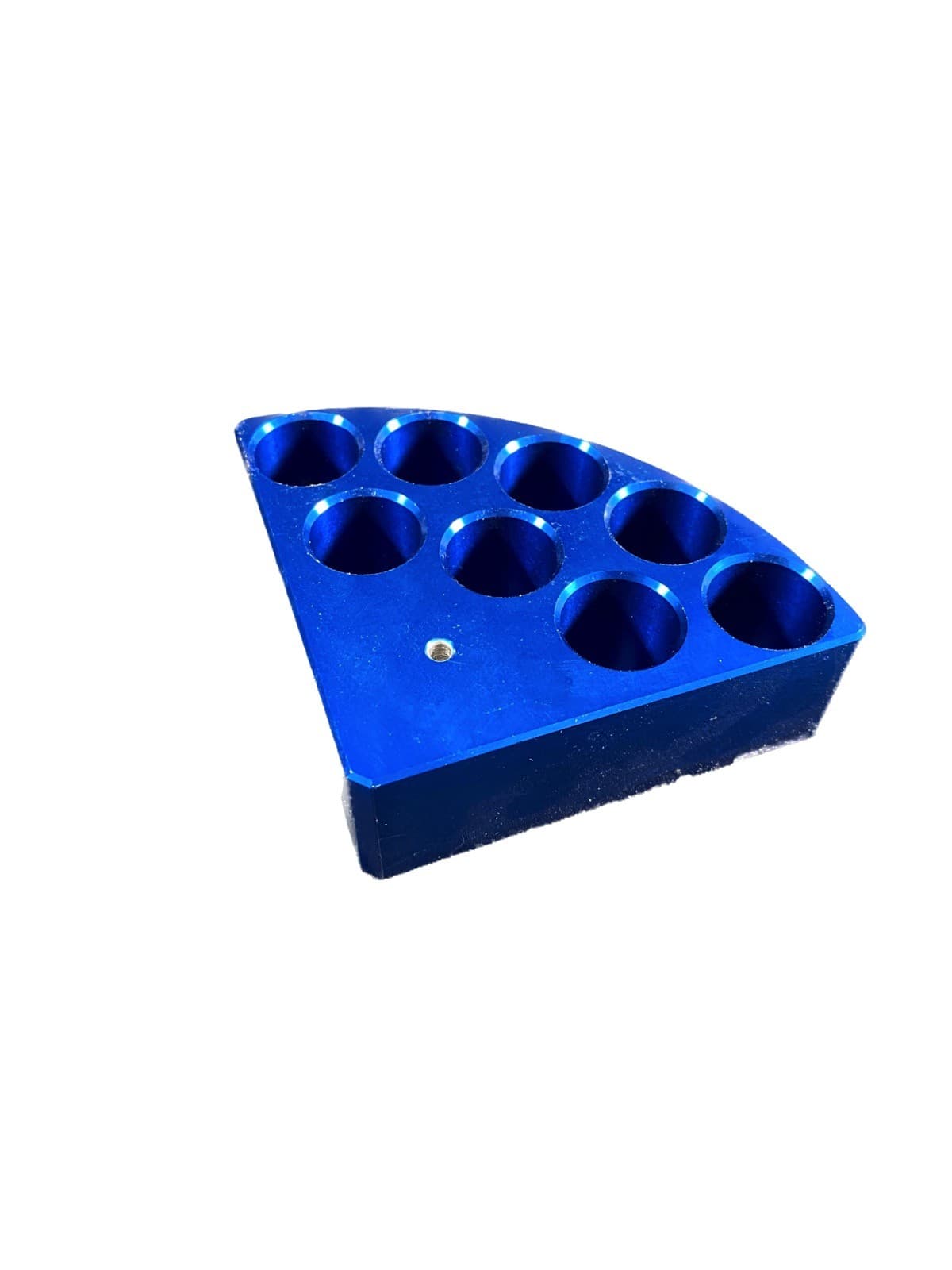 CHEMGLASS 8-Place Pie Wedge for 2 Dram 8mL Vials Anodized Blue CG-1991-P-14