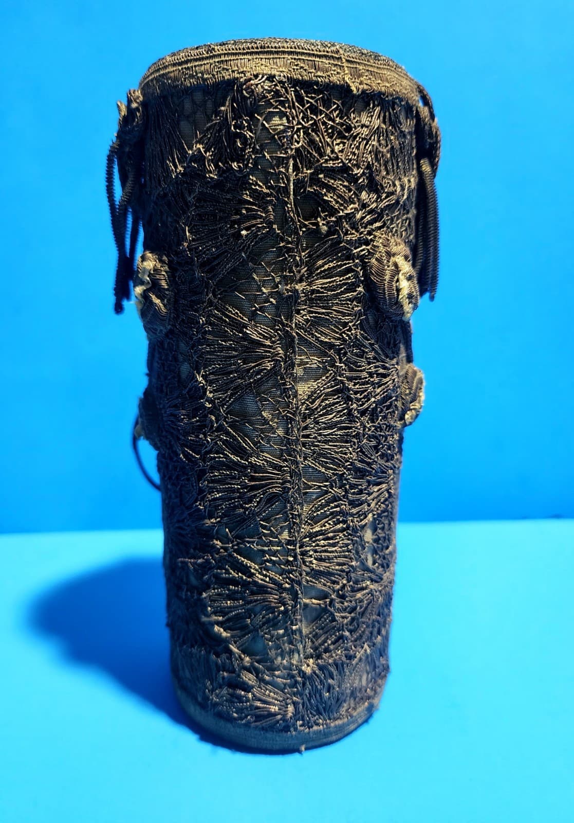 18th Century Antique French Copper Embroidered Needlework Pin Cushion. c. 1770 4