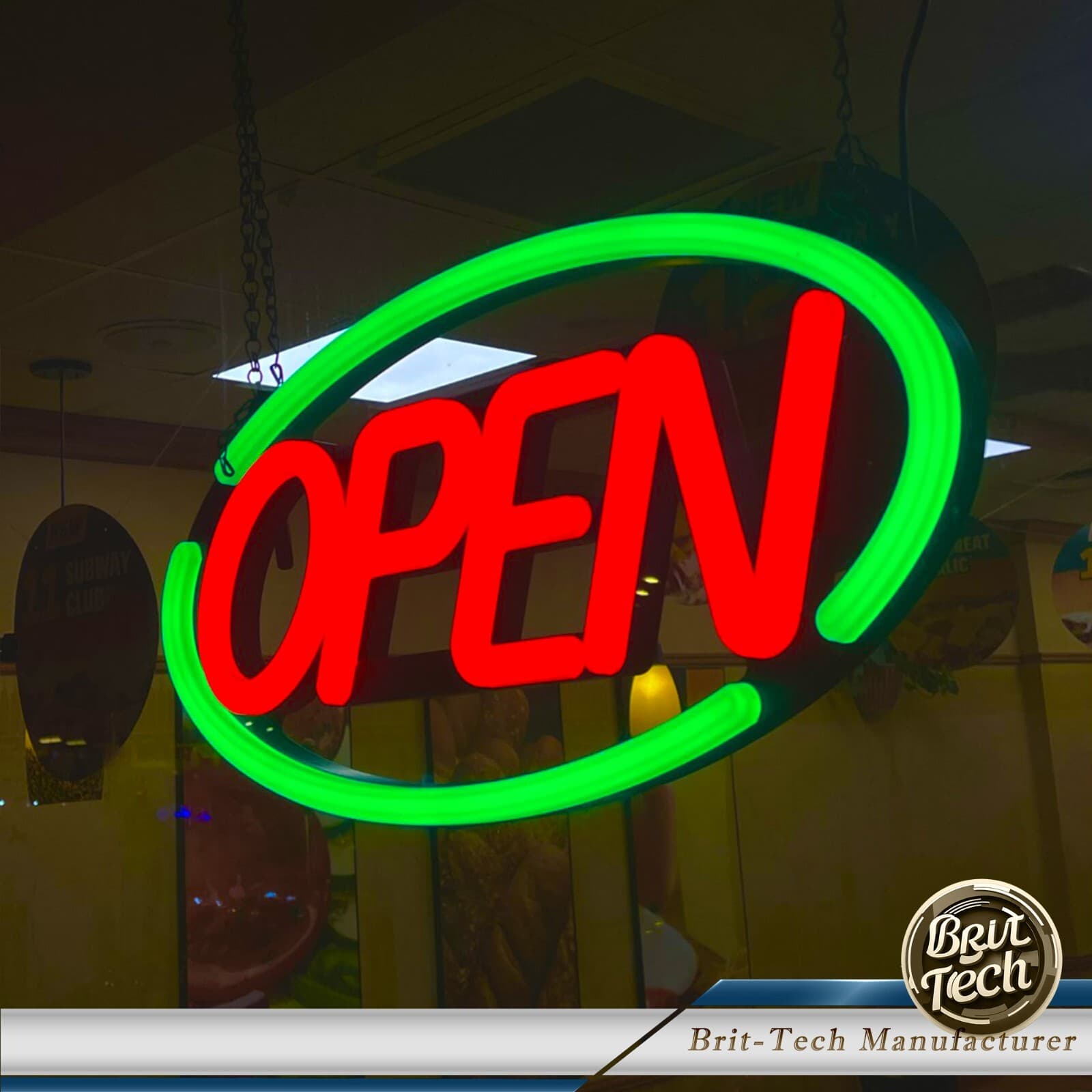 Large LED Open Sign 24" Neon Bright Light for Business Restaurant Bar Store Shop 5