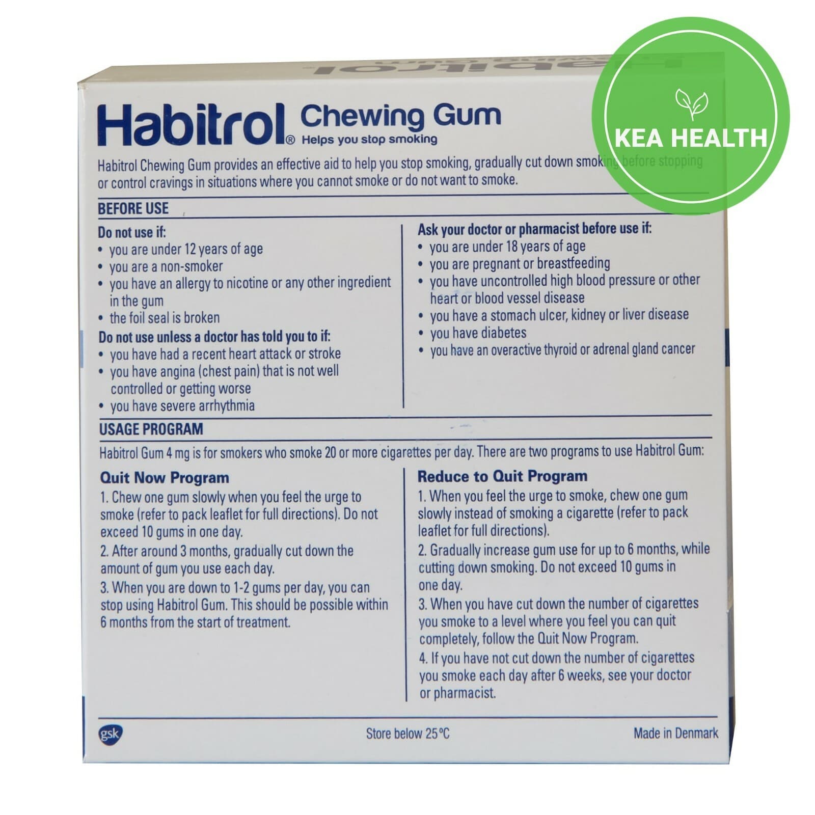 Habitrol Nicotine Gum 4mg Mint 1,632 piece 8 New BULK Box Size QUIT Smoking Now 2