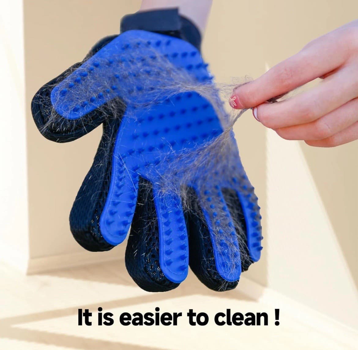 1 Pair Pet Dog Cat Hair Remover Mitt Massage Brush Deshedding Grooming Gloves 4