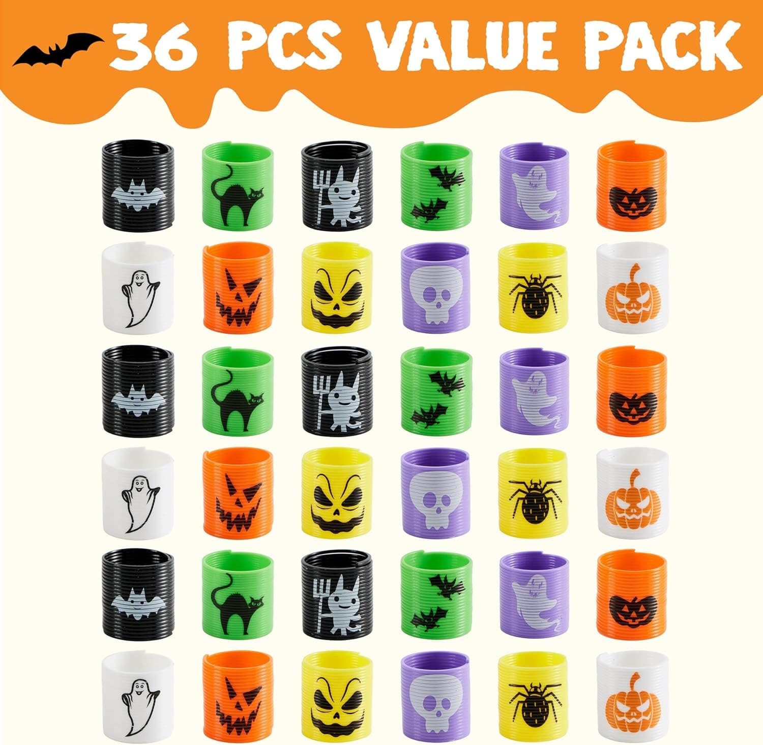 JOYIN 36 PCS Halloween Coil Spring Toys for Kids, Mini Magic Springs for...  2