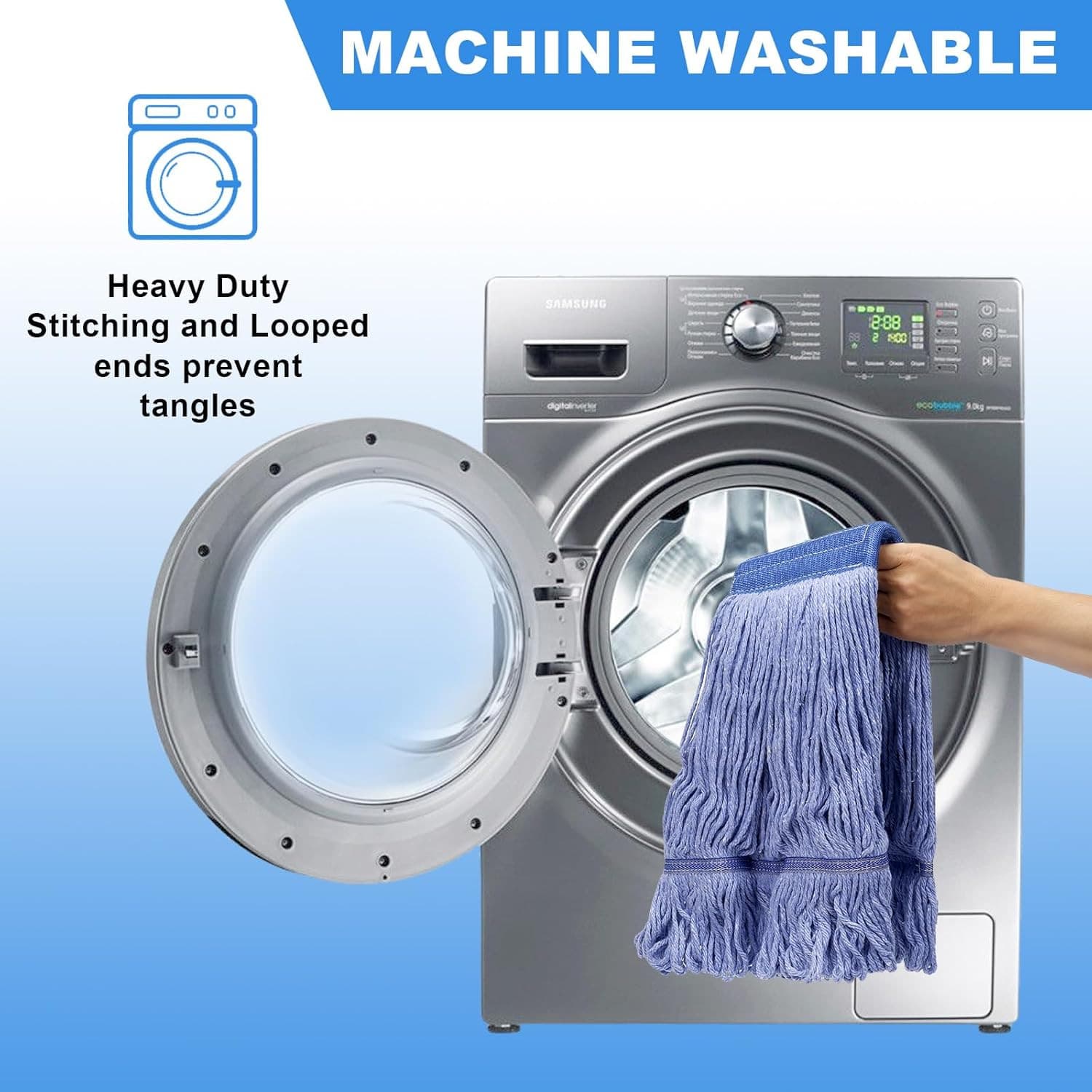 2 Pack Mop Head Replacements,General Cleaning Mop Heavy Duty Commercial and I... 4