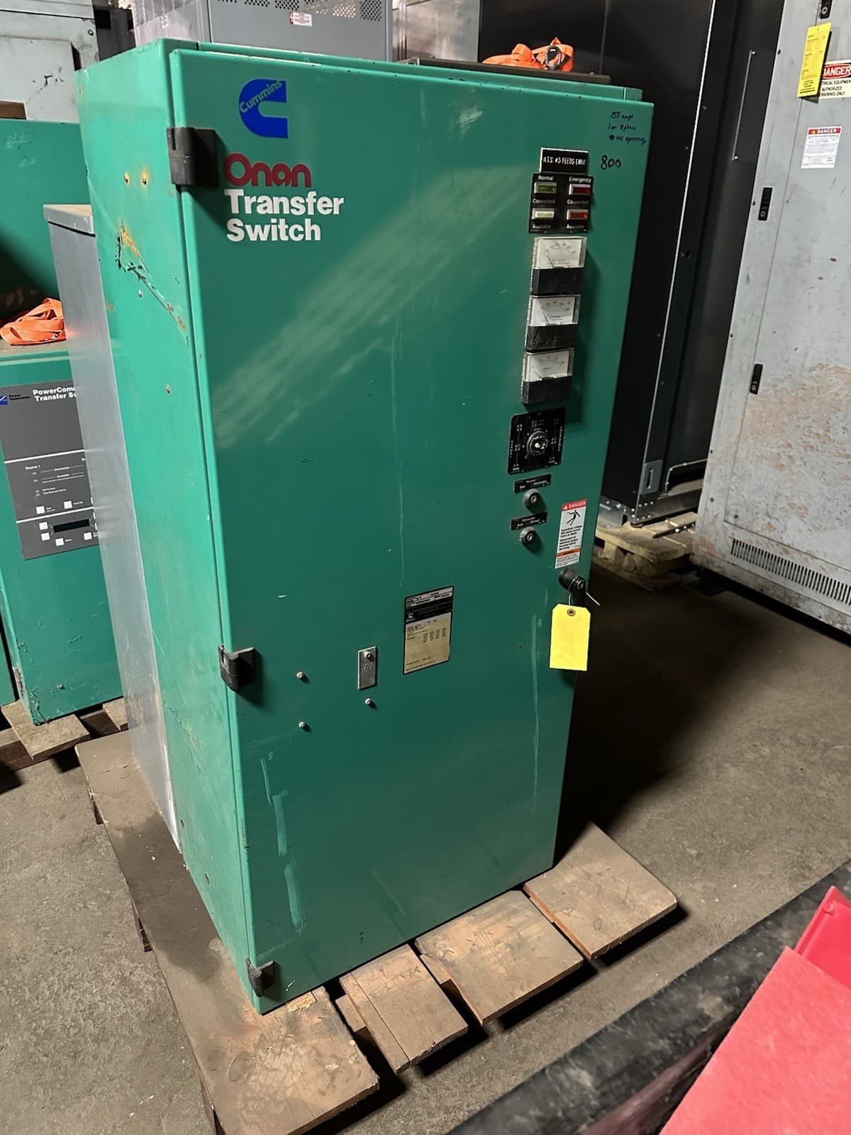 Onan,OT 400,Transfer Switch 480V 400Amp 60Hz 4 Pole 1 or 3 Phase