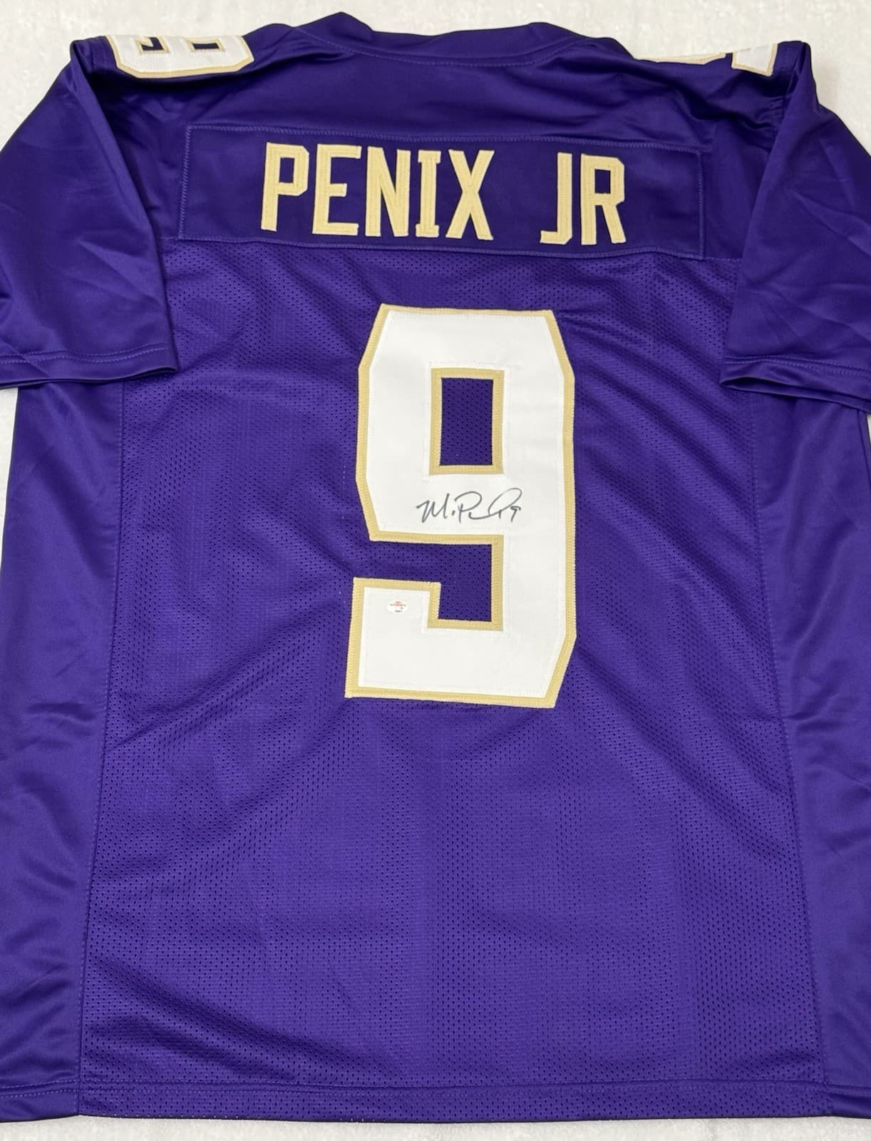Michael Penix Jr Washington Huskies Signed Football Jersey COA 4