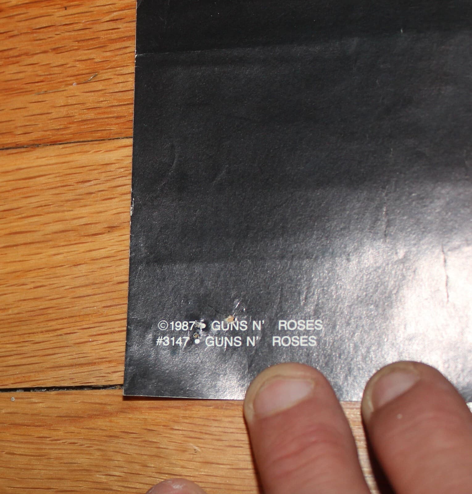 Vintage Original 1987 Guns N’ Roses Rock Band Poster 34" high x 22" wide 3