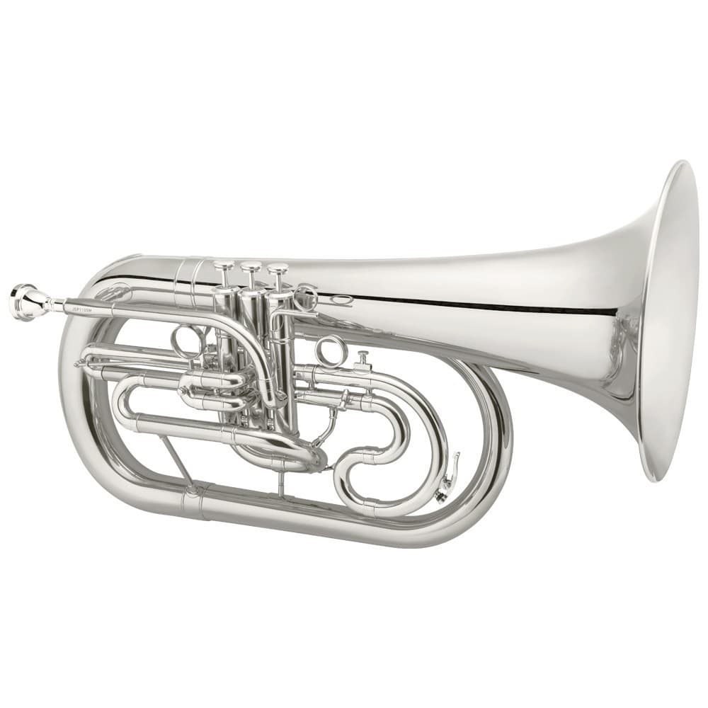 Jupiter JEP1105MS Key of Bb Quantum MK II Marching Bb Euphonium Silver Plated 3