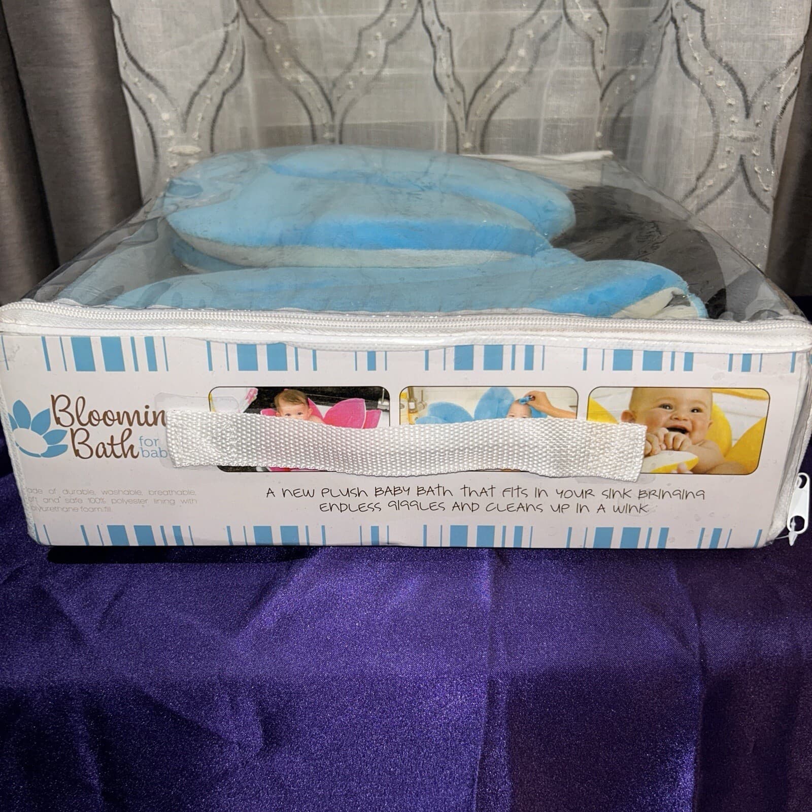 New Blooming Bath For Babies Baby Bath Seats Essentials Plush Baby Bath Blue 3