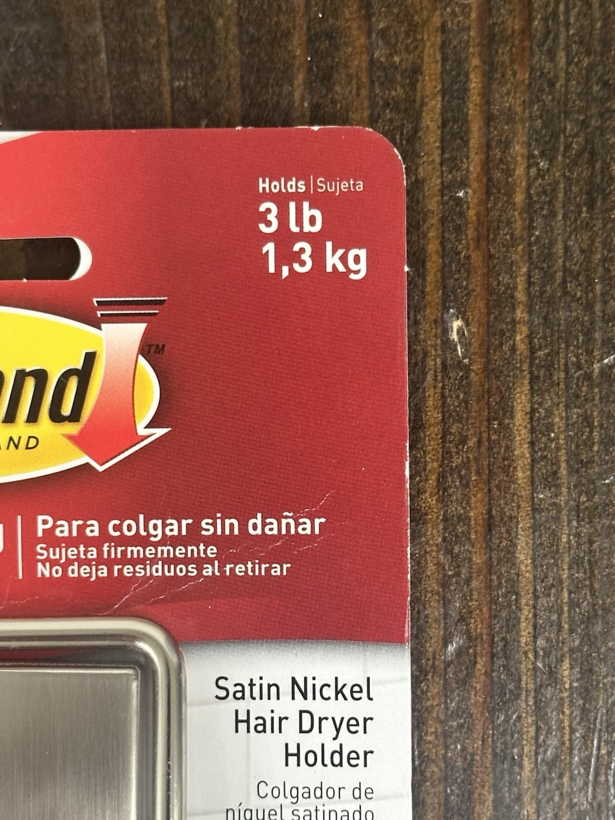 Damage Free Hanging Hair Dryer Holder, Satin Nickel Up To 3 Lbs By 3M 3