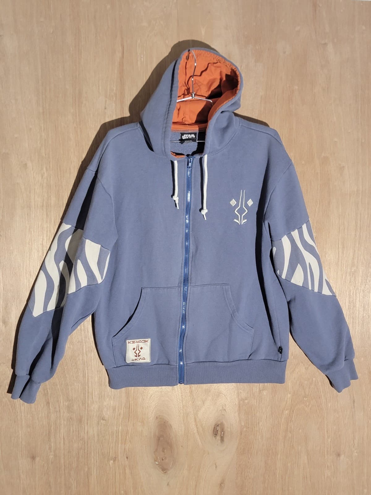 Star Wars Ahsoka Tano Inspired Zip Hoodie Blue Orange Cosplay Size S Lucasfilm