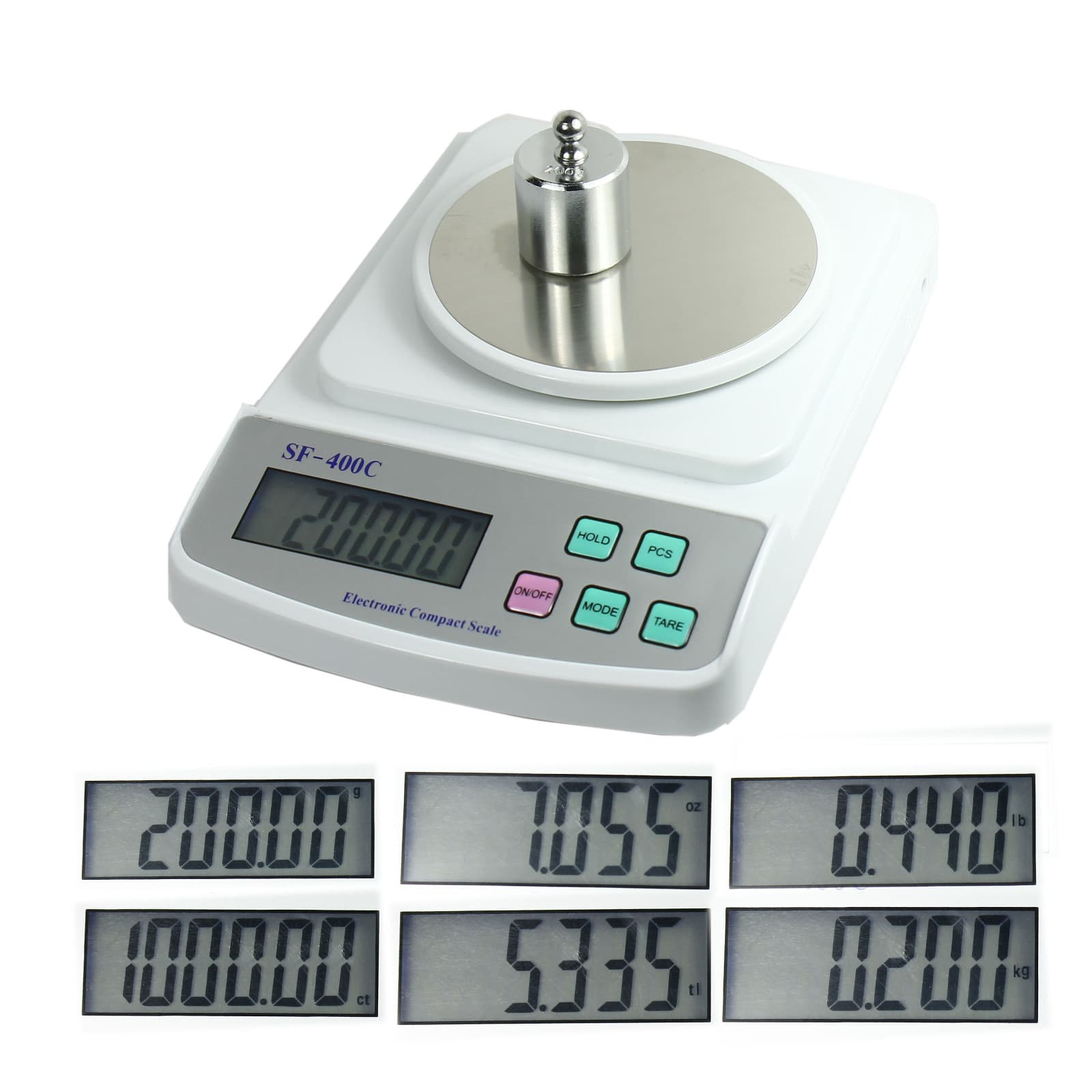 Digital Scale 500g x 0.01g for Precision Weighing & Counting - USB Wall Adapter 2