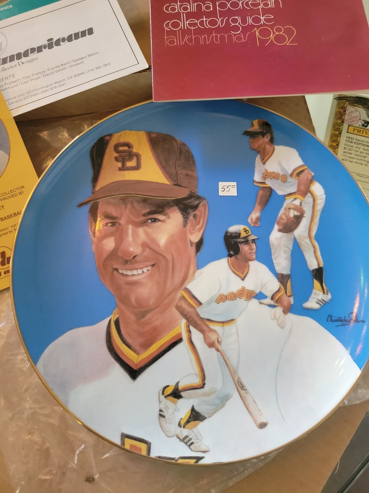 Steve Garvey 1983 Plate 3891/10,000 Signed Hackett American Original Box-Papers 4