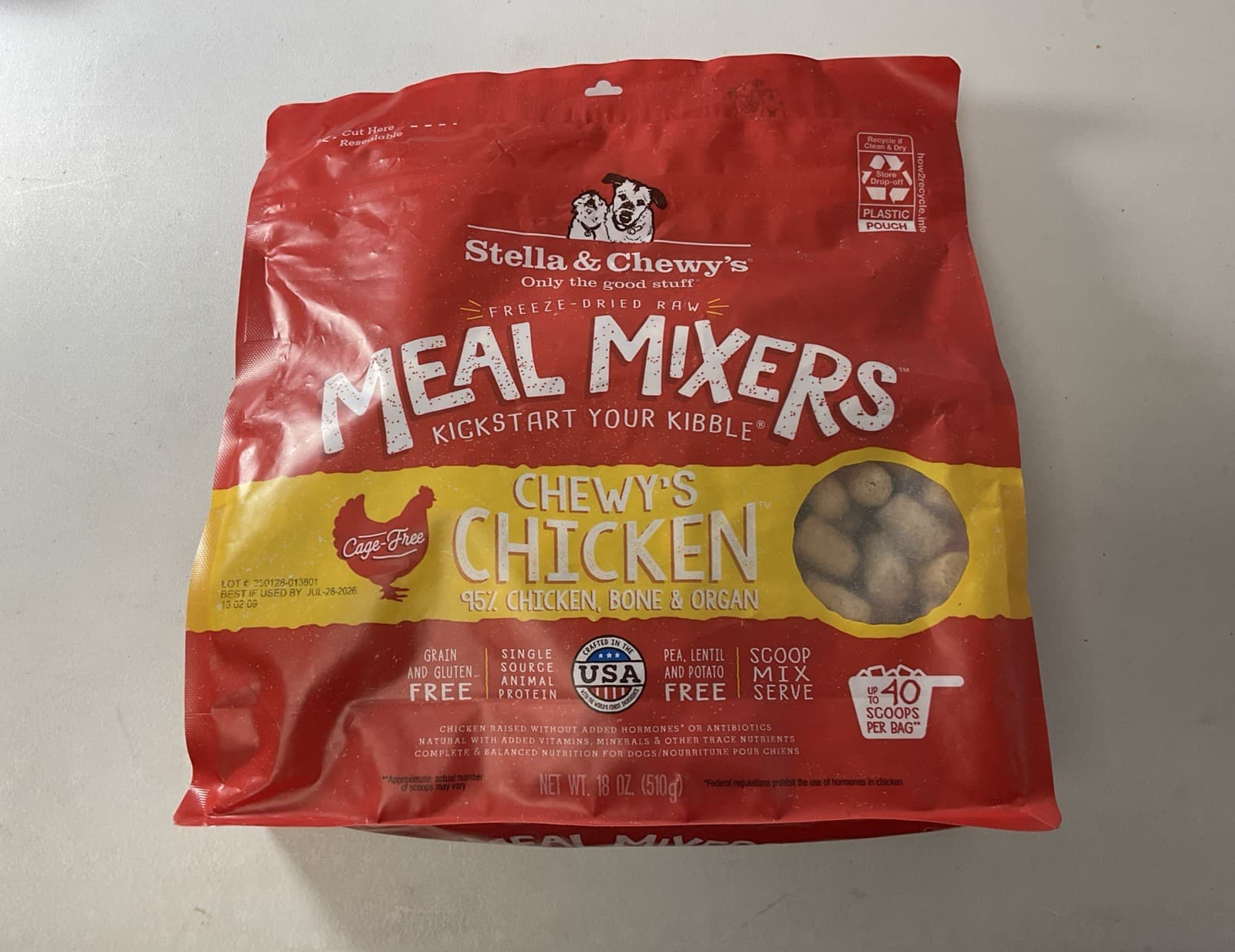 Stella & Chewy's Freeze Dried Raw Meal Mixers - CHICKEN - 18 OZ BAG