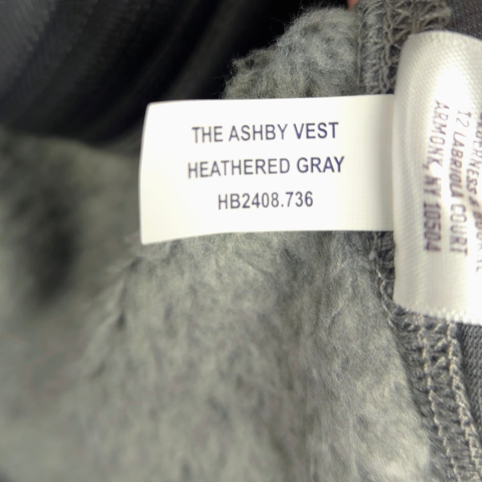 Holderness & Bourne Men's Ashby Vest Heathered Gray Tailored Fit L Fleece Lined 4