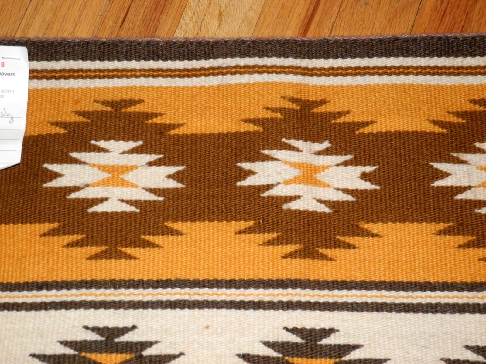 Navajo Rug Hand Woven Wool Native American Crownpoint"CAROLYN NEZ",30",X22" 6