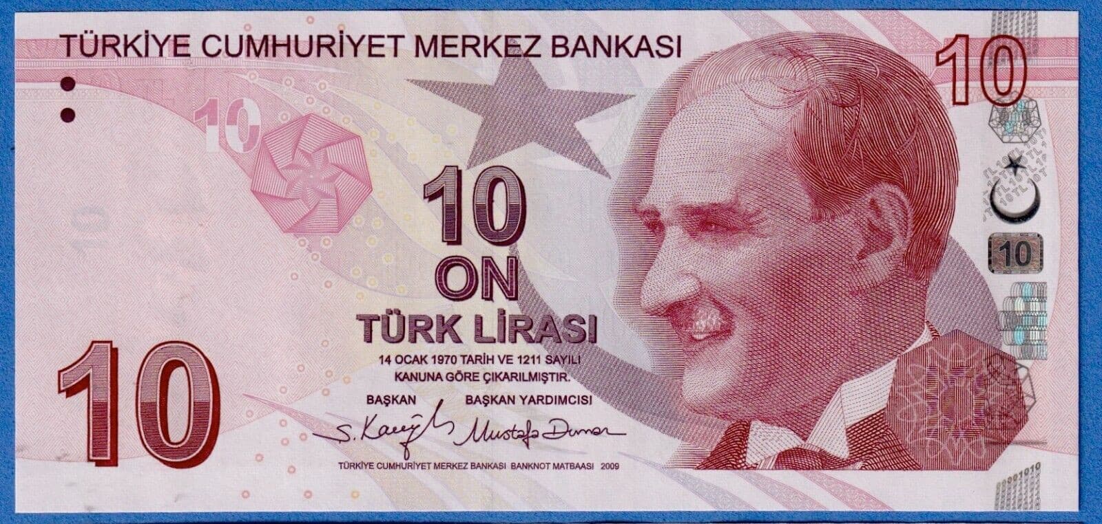 Turkey 10 Turkish Lira 2022 P-223f Prefix F UNC Banknote Latest issue 2