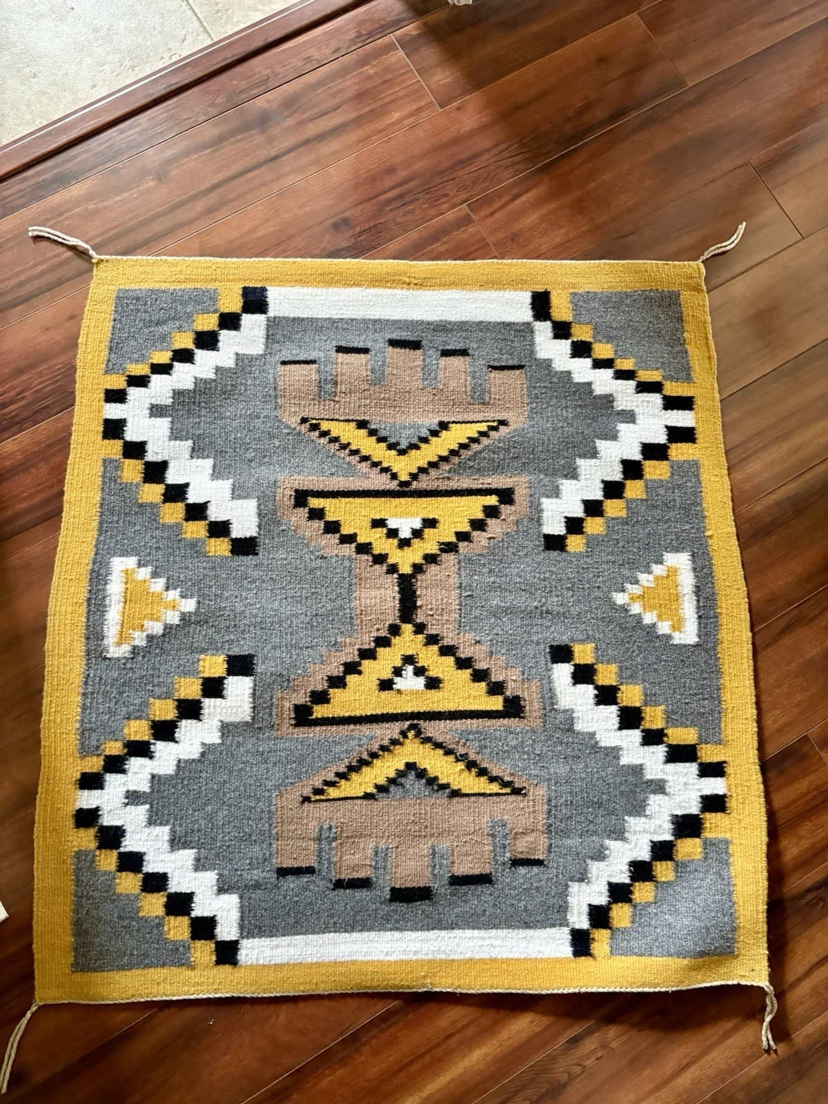 Navajo Non Regional Geometric Design Rug. Authentic With Vibrant Colors 33 X31 2