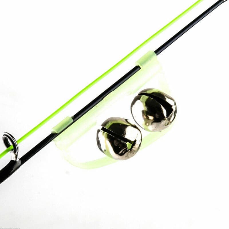 10x Fluorescent Night Glow Light Fishing Rod Tip Clip Twin Bell Alarm Alert 3