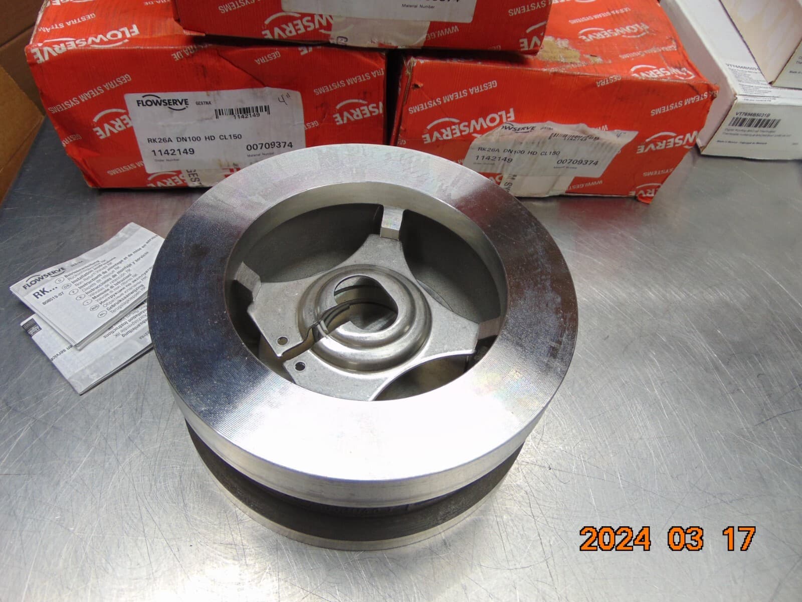 FLOWSERVE RK26A Stainless Wafer Check Valve 4" CL300 CF8M RK26A DN100 HD CL 150