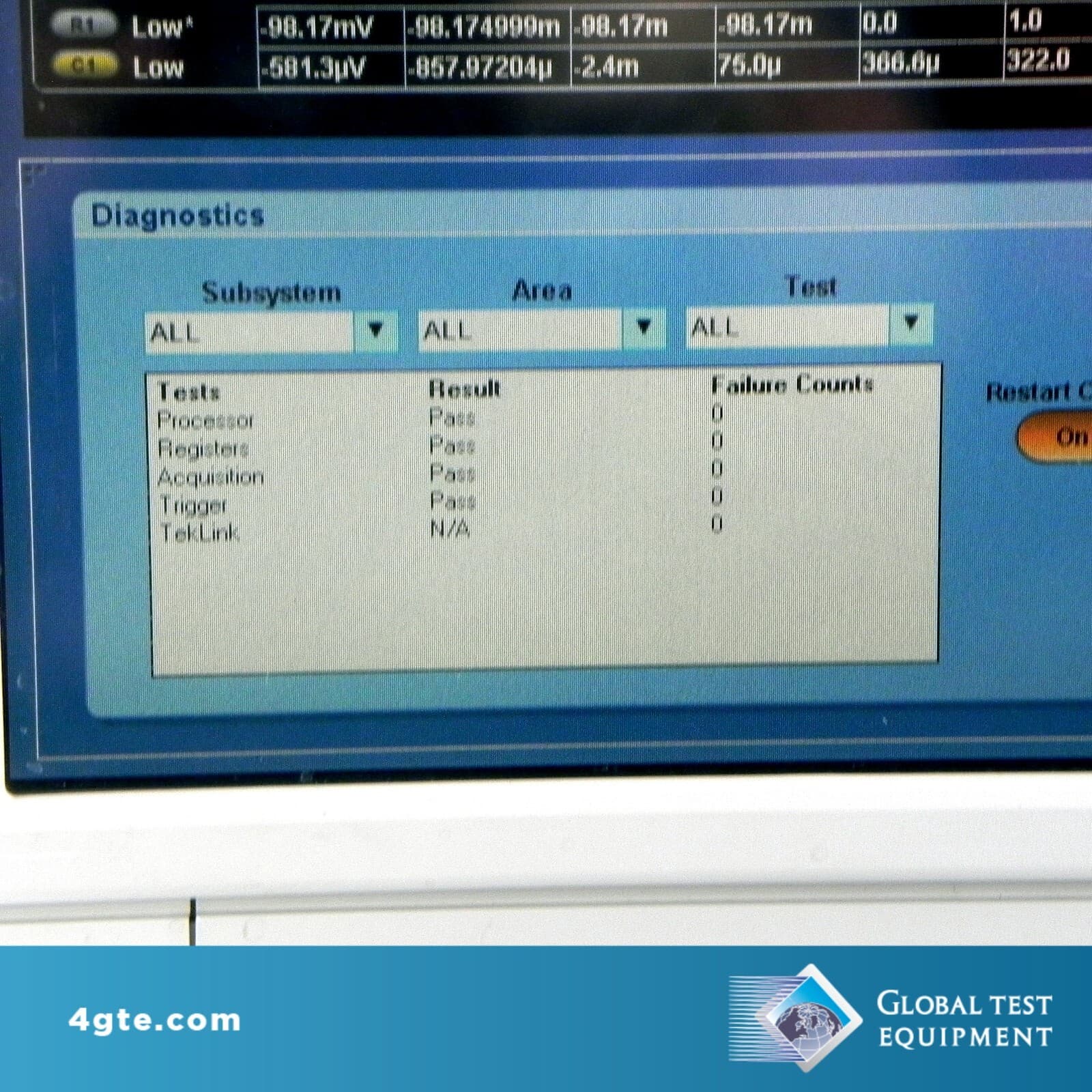 Tektronix DPO70404 Digital Oscilloscope, 4-Channel, 4-GHz CALIBRATED w TCA-BNC 3