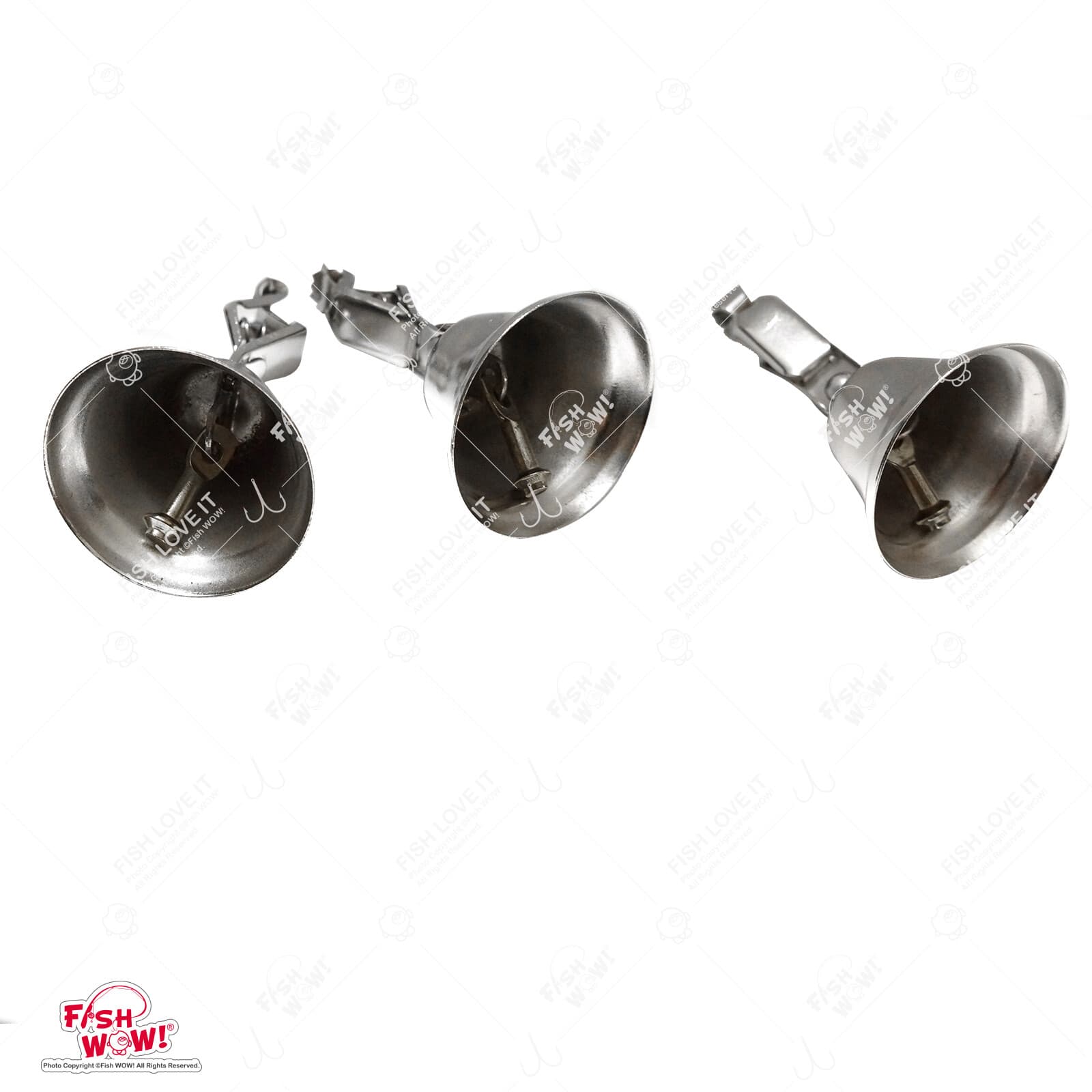 30pcs Fish WOW! Fishing Liberty Bell Alert Eagle Clamp Clip Lure Bait Bite Alarm 2