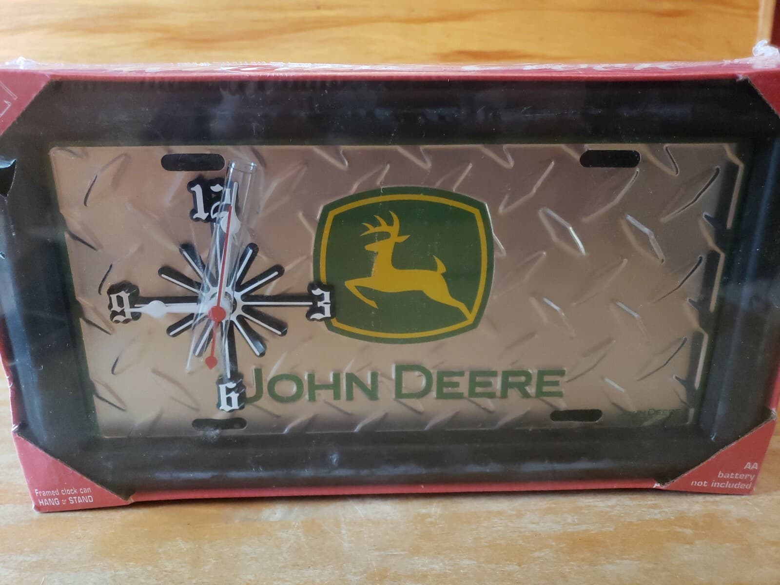John Deere License Plate Clock GTEI NEW IN BOX