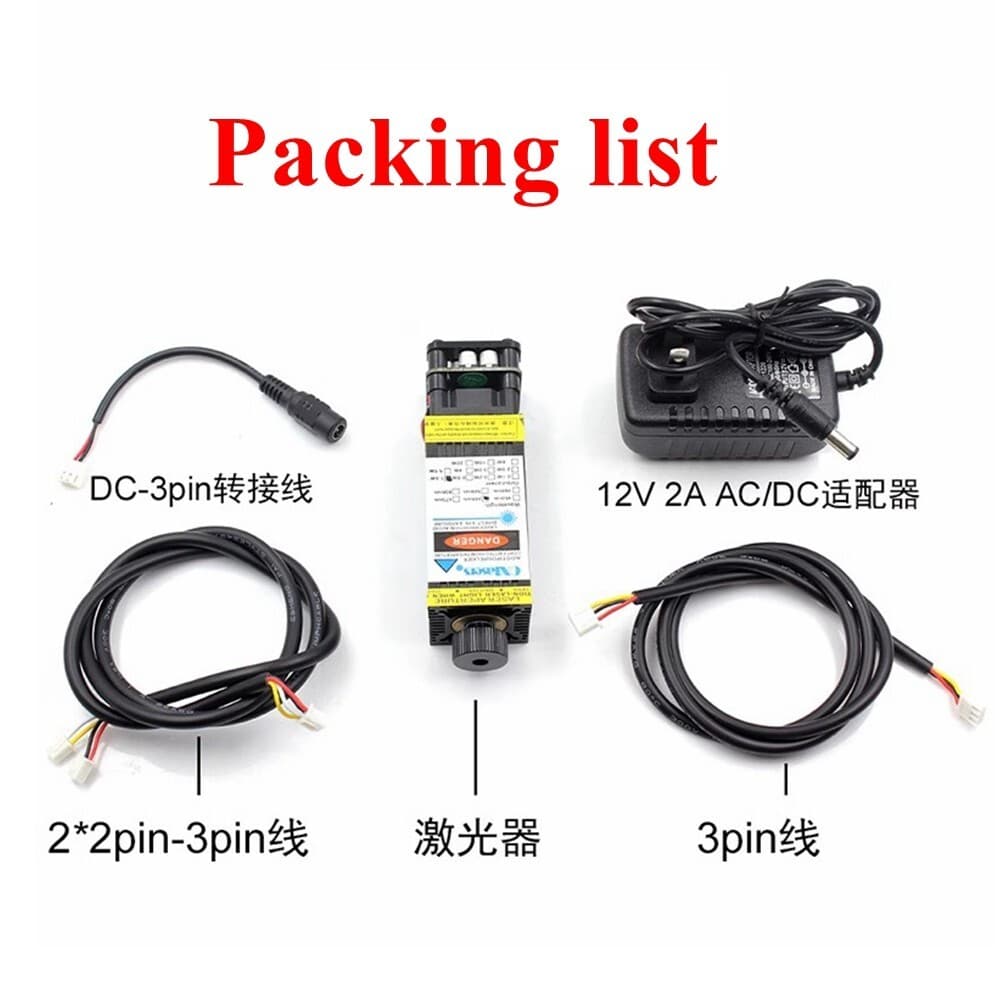 Focusable 635nm 638nm 1000mw-1w Orange Red Laser Diode Module 12V PWM Supported 3