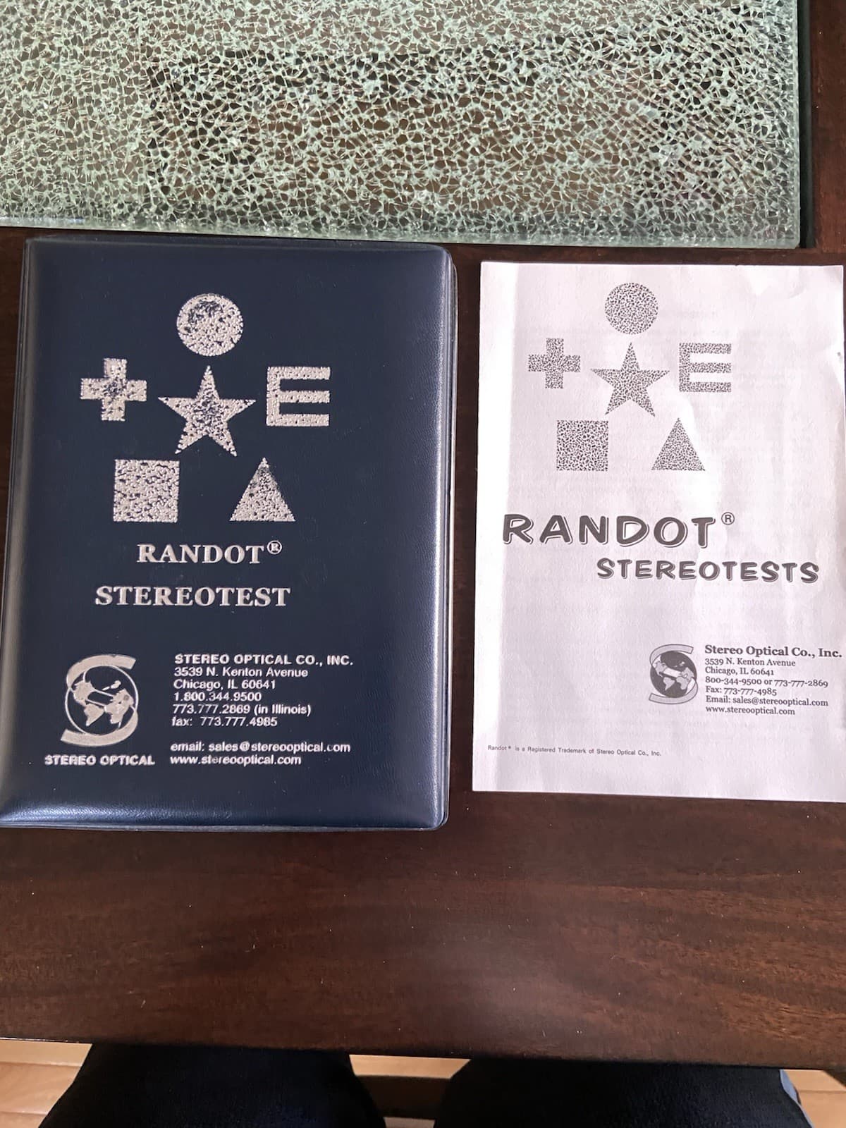 Stereo Optical Optometry Randot Stereotest w/ Glasses (Mint Condition)