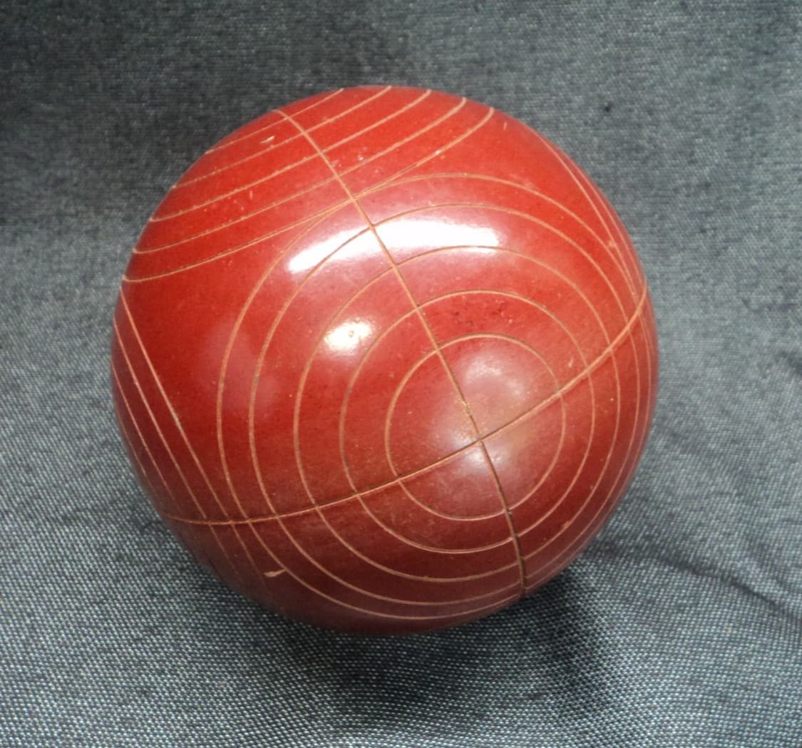 Vintage Bocce Replacement Ball 4.5", 2lb 6oz Burgundy Red Sportcraft?? 2