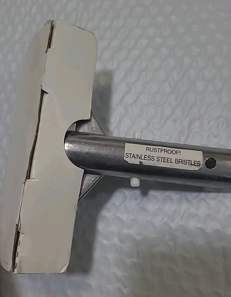 604A 6 in. Aluminum Back Algae Brush, Stainless Steel Bristles for Plaster, 5