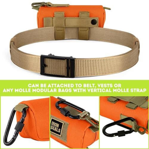  Extra Large Tactical Molle Sunglasses Case Anti-Shock Semi-hard Orange 5