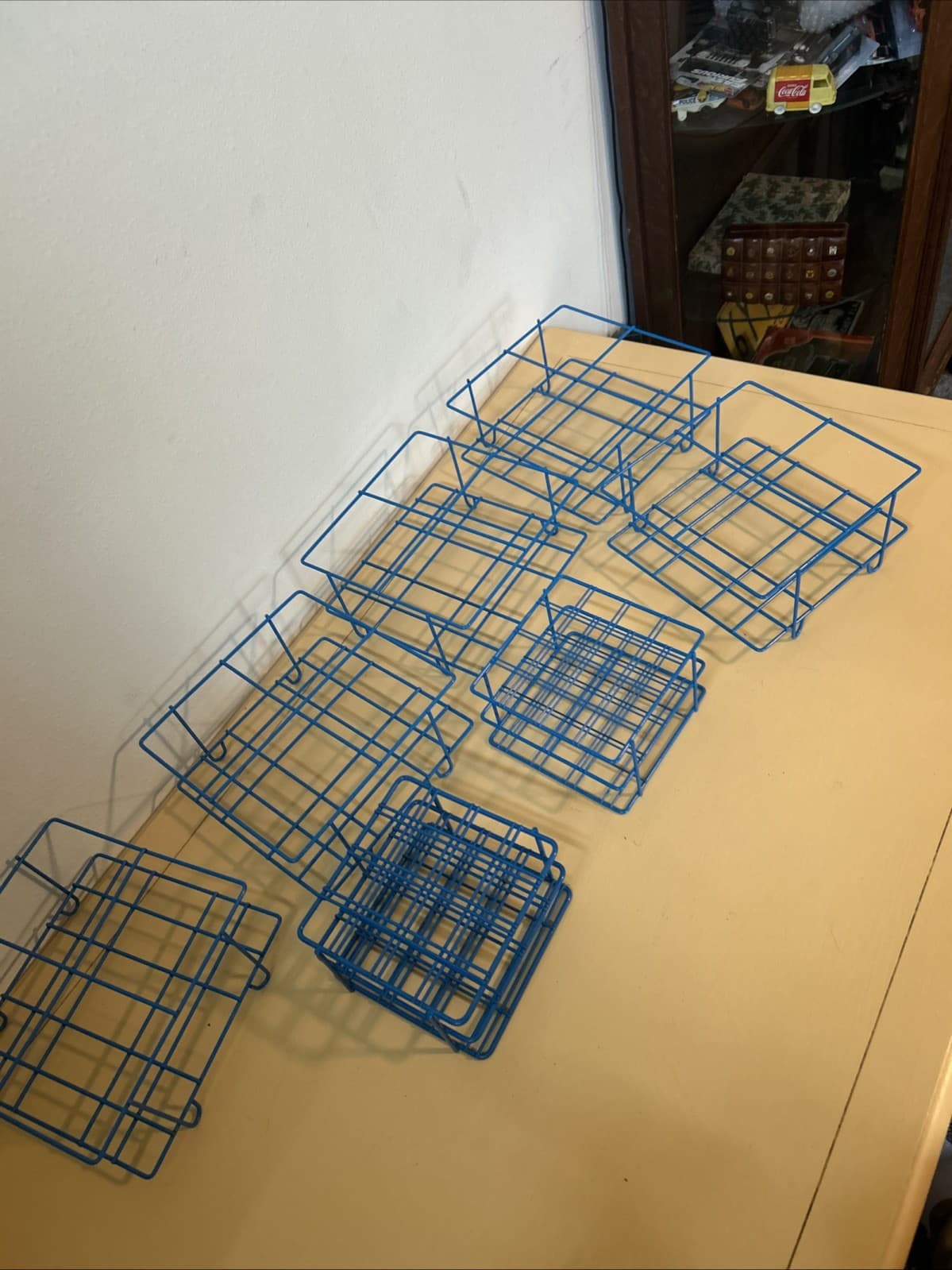 BEL-ART Blue Epoxy-Coated Wire Test Tube Rack  Lot Of 7