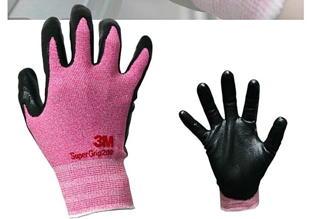 3M Nitrile Foam Coated Work Gloves 10 Pairs TouchScreen Breathable Reusable Pink 2