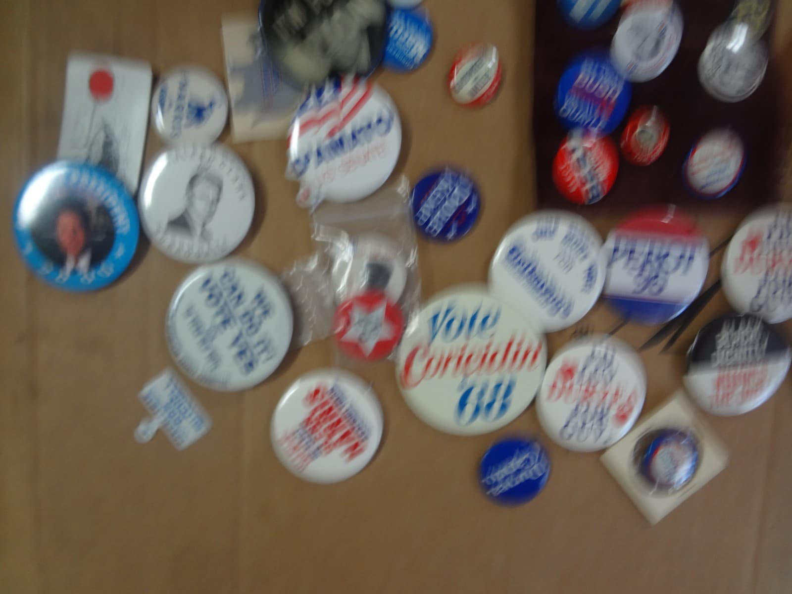 Lot of over 75  Vintage Campaign Buttons between 1952 to 2008   s#shelfH3 6